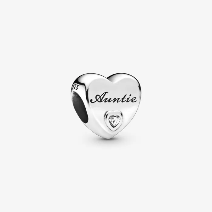1 Bracelet2 Charms 99 Women Pandora Auntie Love Heart Charm