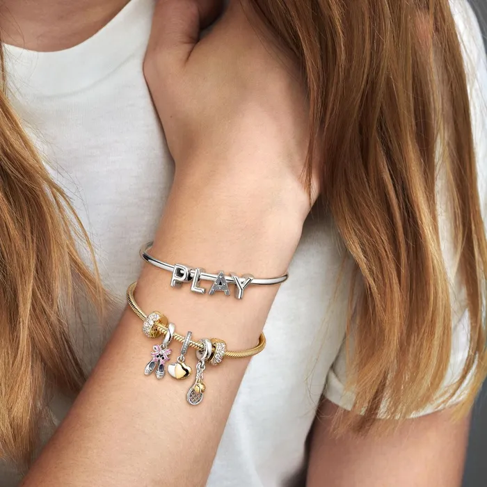 1 Bracelet2 Charms 99 Women Pandora Letter Y Alphabet Charm