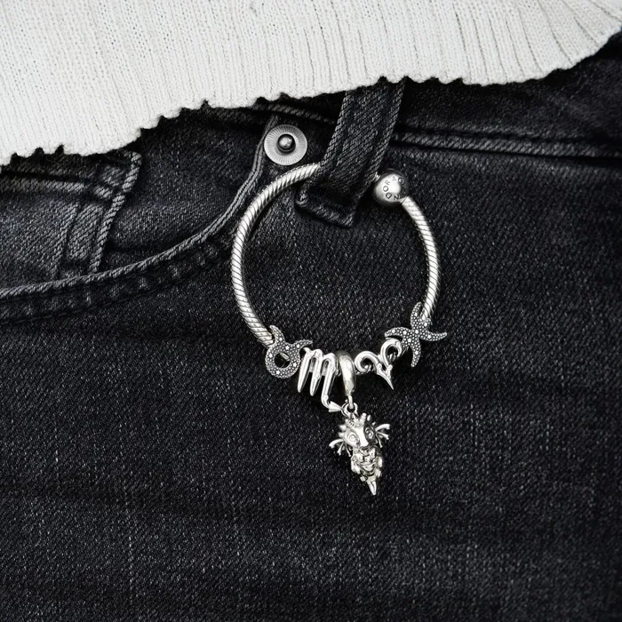 1 Bracelet2 Charms 99 Women Pandora Sparkling Pisces Zodiac Charm