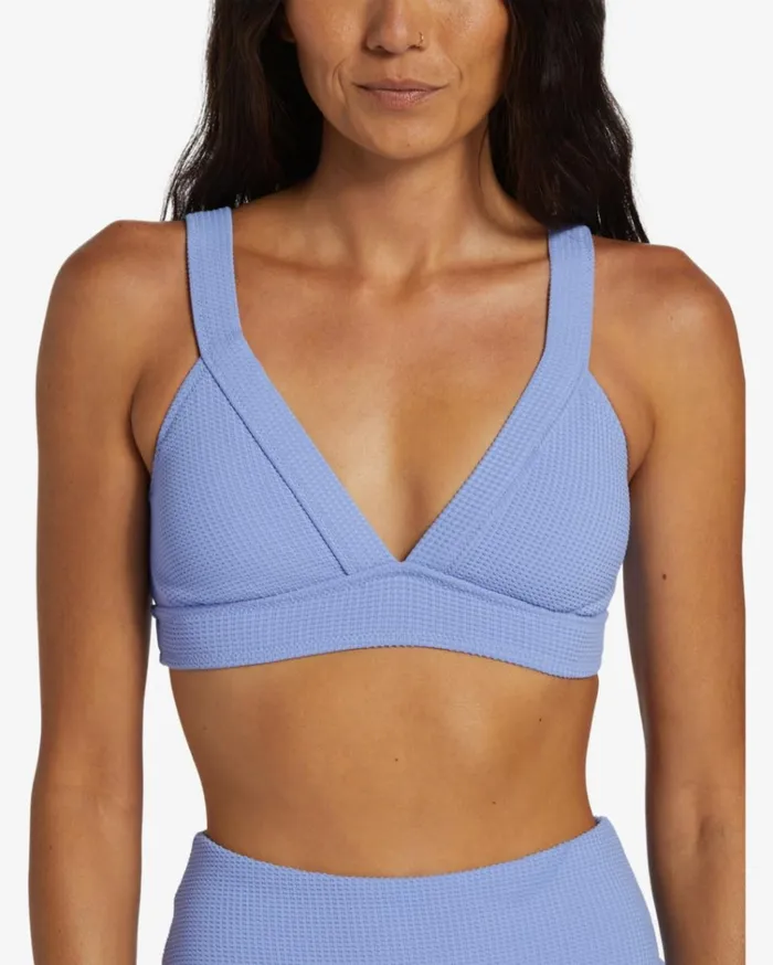 ADiv Banded V Neck Bikini Top Cosmic Blue Women Billabong Bikinis