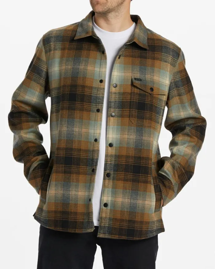 ADiv Furnace Bonded Flannel Shirt Dark Forest Men Billabong Shirts