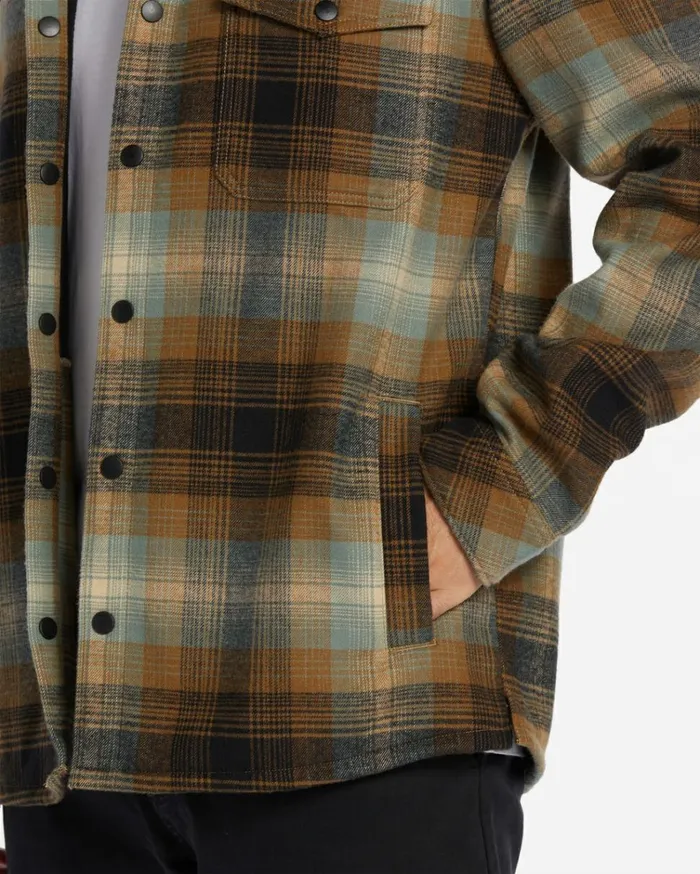 ADiv Furnace Bonded Flannel Shirt Dark Forest Men Billabong Shirts