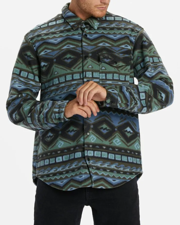 ADiv Furnace Flannel Shirt Raven Men Billabong Hoodies and Fleece