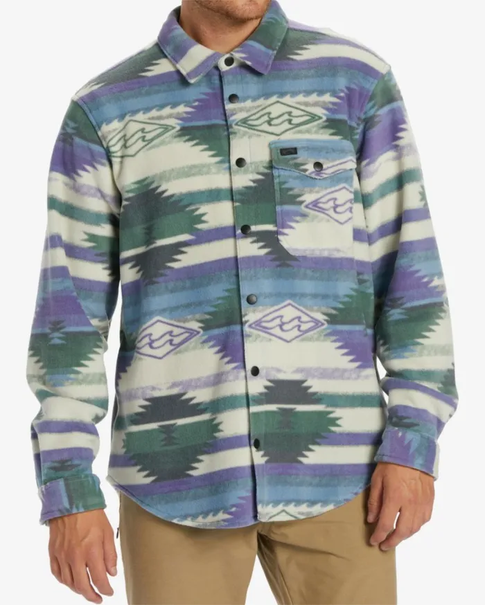ADiv Furnace Flannel Shirt Washed Blue Men Billabong Hoodies and Fleece