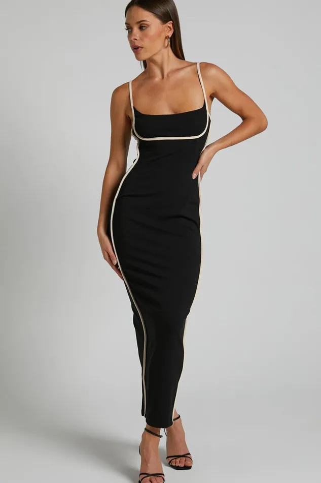 Abegaille Midi Dress 8211 Bodycon Dress In Black Women Showpo Dresses