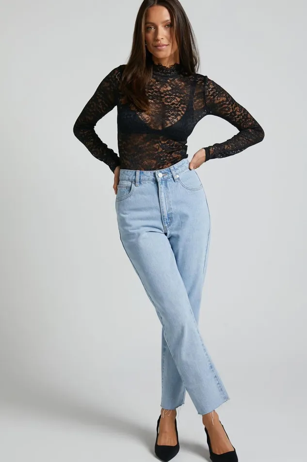 Abella Bodysuit 8211 Long Sleeve Lace Bodysuit In Black Women Showpo Tops Abella Bodysuit 8211 Long Sleeve Lace Bodysuit In Black Women Showpo Tops