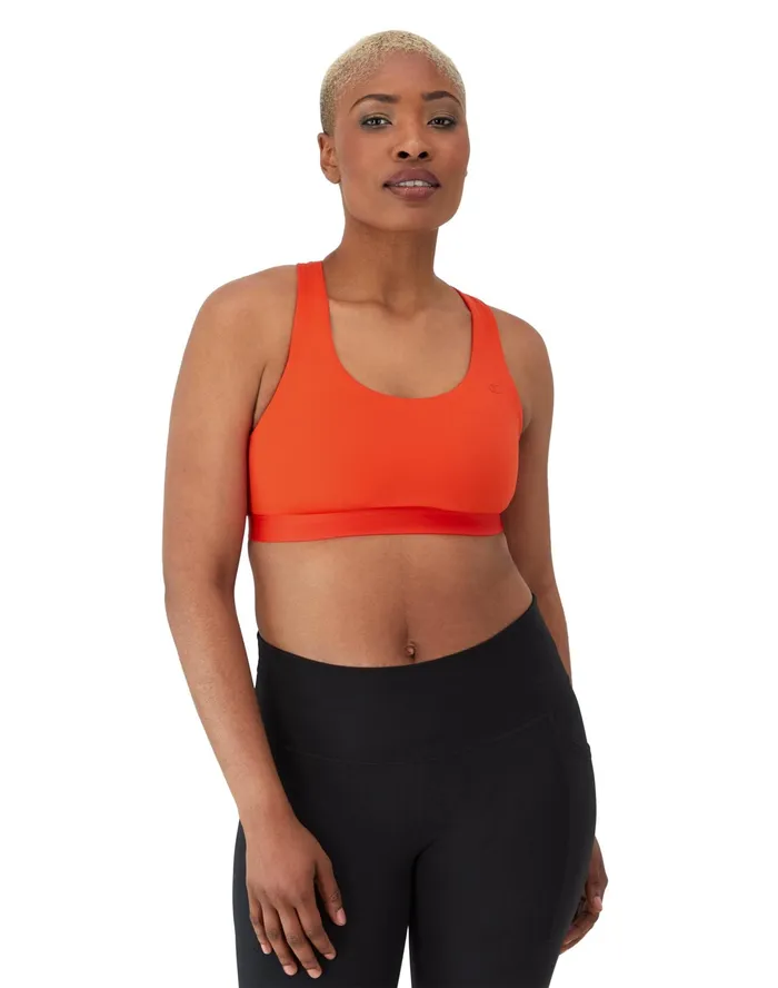 Absolute Sports Bra C Logo Solar Crimson Women Champion Sports Bras and Bralettes