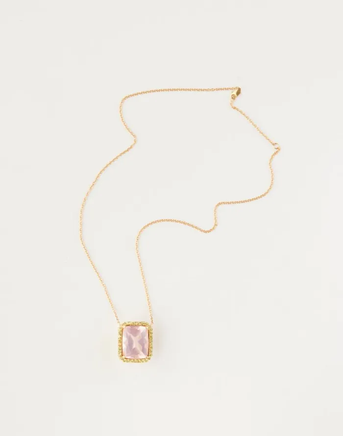 Accessories and Gifts Women Cynthia Rowley Rose Quartz And Peridot Pendant