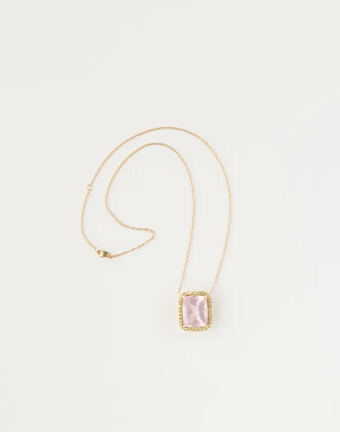 Accessories and Gifts Women Cynthia Rowley Rose Quartz And Peridot Pendant