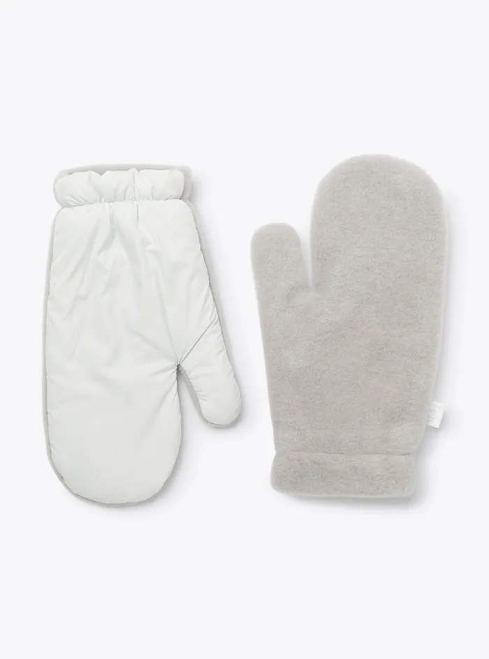 Accessories Girl 216Boy 216 Il Gufo Fleece And Microfiber Nylon Mittens