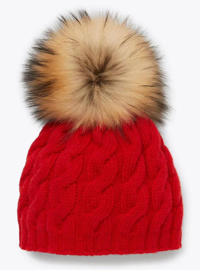 Accessories Girl 216Boy 216 Il Gufo Wool Beanie With Pompom