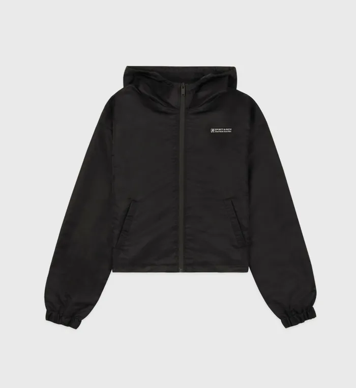 Activewear Women Sporty and Rich Good Health Nylon Windbreaker 8211 BlackWhite
