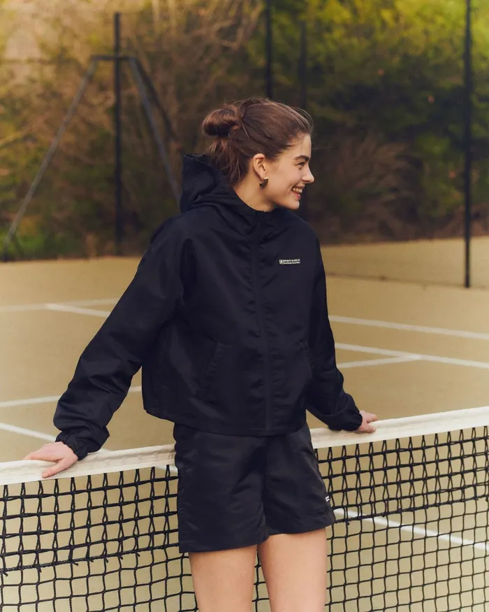 Activewear Women Sporty and Rich Good Health Nylon Windbreaker 8211 BlackWhite