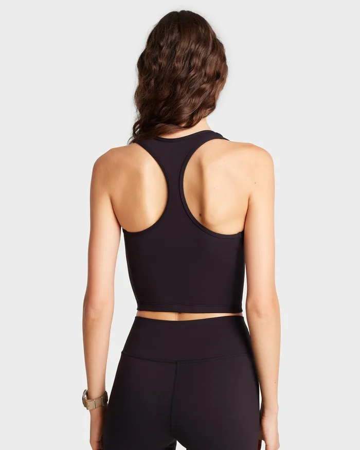 Activewear Women Sporty and Rich Serif Logo Sports Tank 8211 BlackWhite