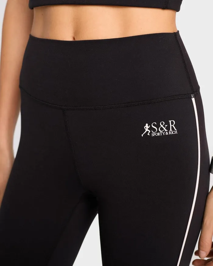 Activewear Women Sporty and Rich SR Runner Legging 8211 BlackWhite