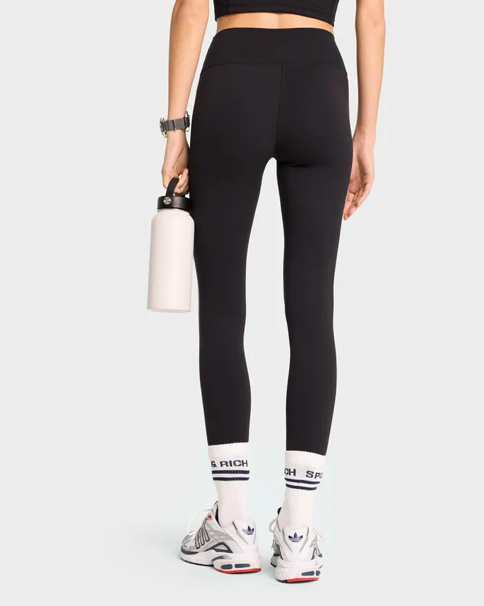Activewear Women Sporty and Rich SR Runner Legging 8211 BlackWhite