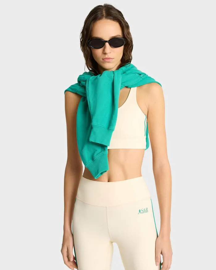 Activewear Women Sporty and Rich SR Runner Legging 8211 CreamSpring Green
