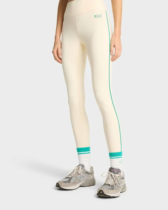 Activewear Women Sporty and Rich SR Runner Legging 8211 CreamSpring Green