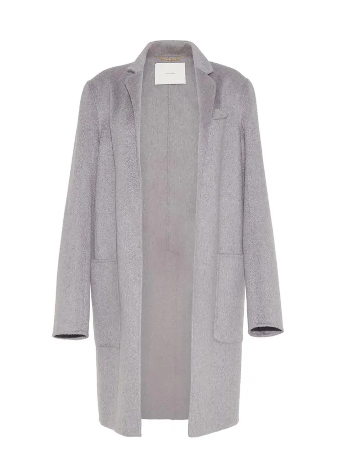 Adam Lippes Abrigo Gina De Cashmere Zibelina Cuero Gris Womens Coats and Jackets