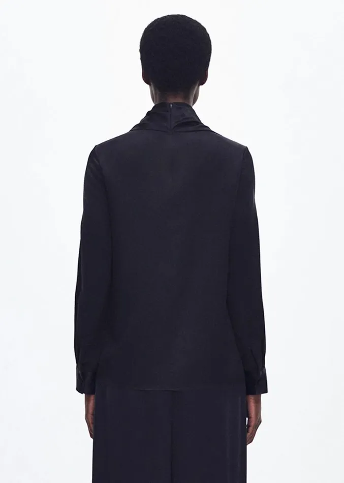 Adam Lippes Bandera Blouse Black Womens Tops