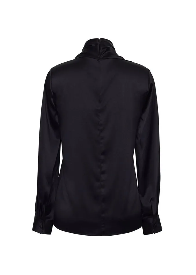 Adam Lippes Bandera Blouse Black Womens Tops