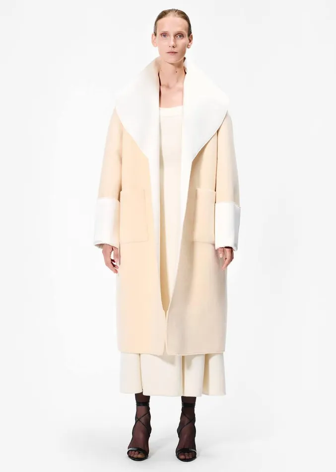 Adam Lippes Brando Coat Ivory Womens Coats and Jackets