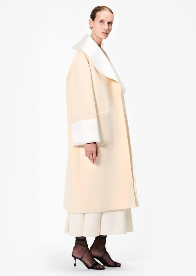 Adam Lippes Brando Coat Ivory Womens Coats and Jackets