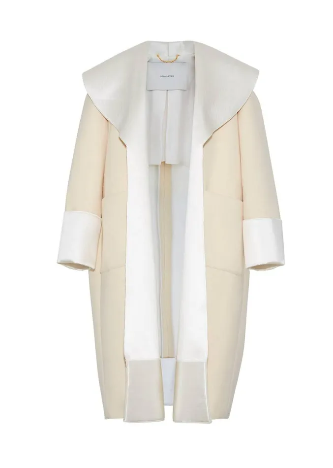 Adam Lippes Brando Coat Ivory Womens Coats and Jackets
