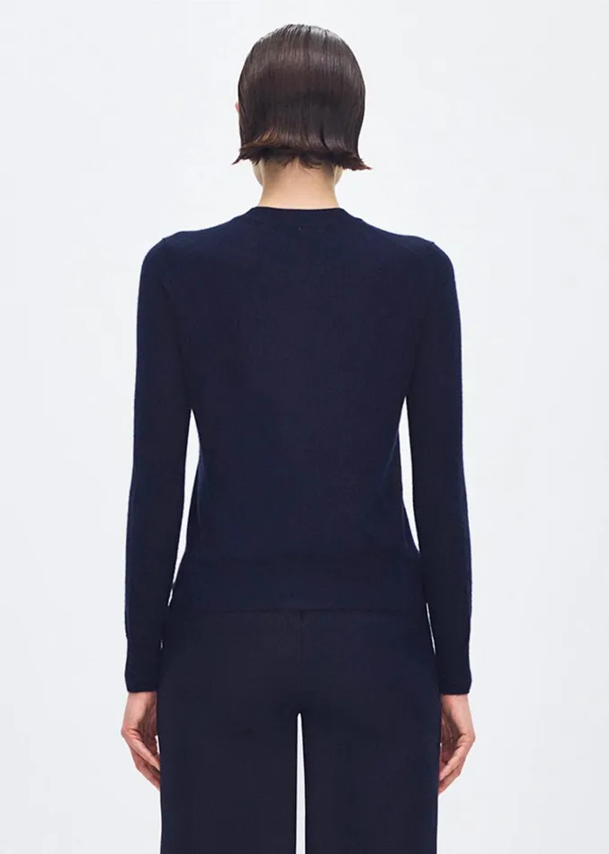 Adam Lippes Didion Knit Navy Womens Sweaters and Knitwear