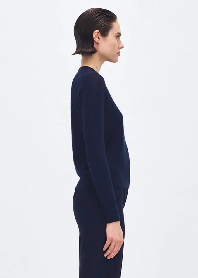 Adam Lippes Didion Knit Navy Womens Sweaters and Knitwear
