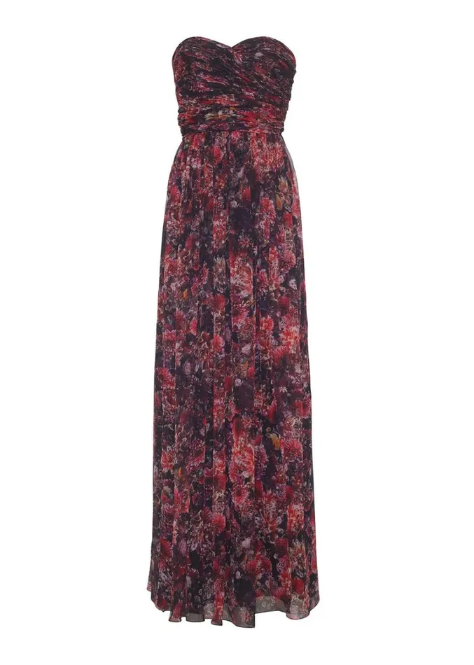 Adam Lippes Estelle Dress Black Magenta Multi Womens Dresses