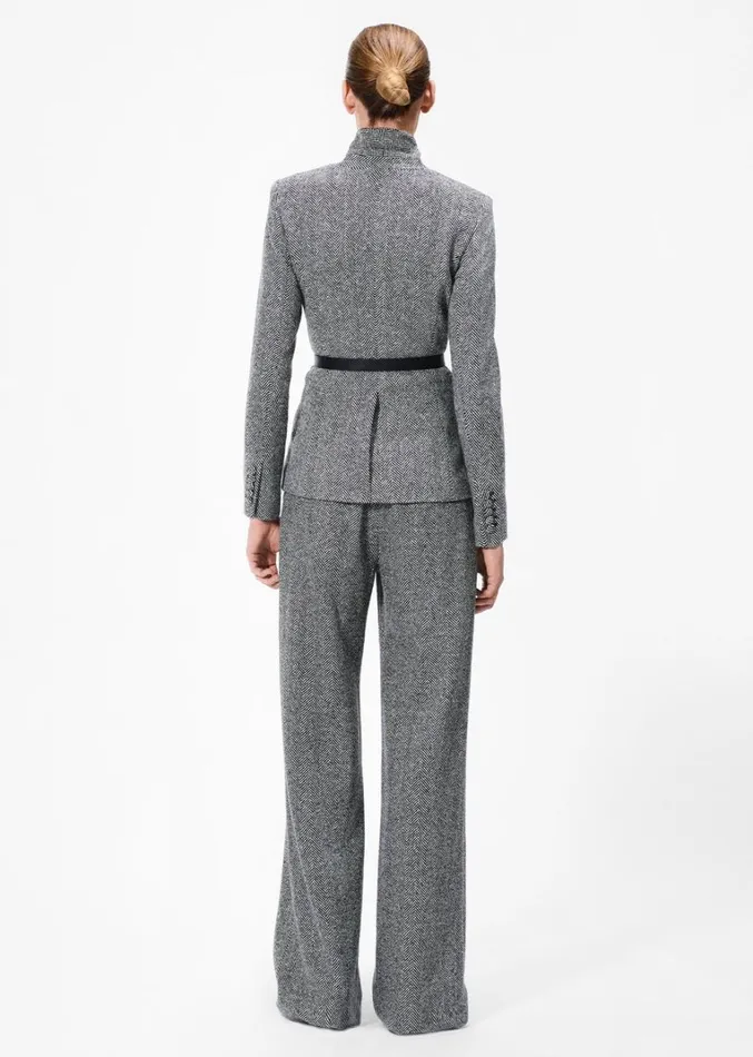 Adam Lippes Full Leg Trouser Blackivory Womens Pants
