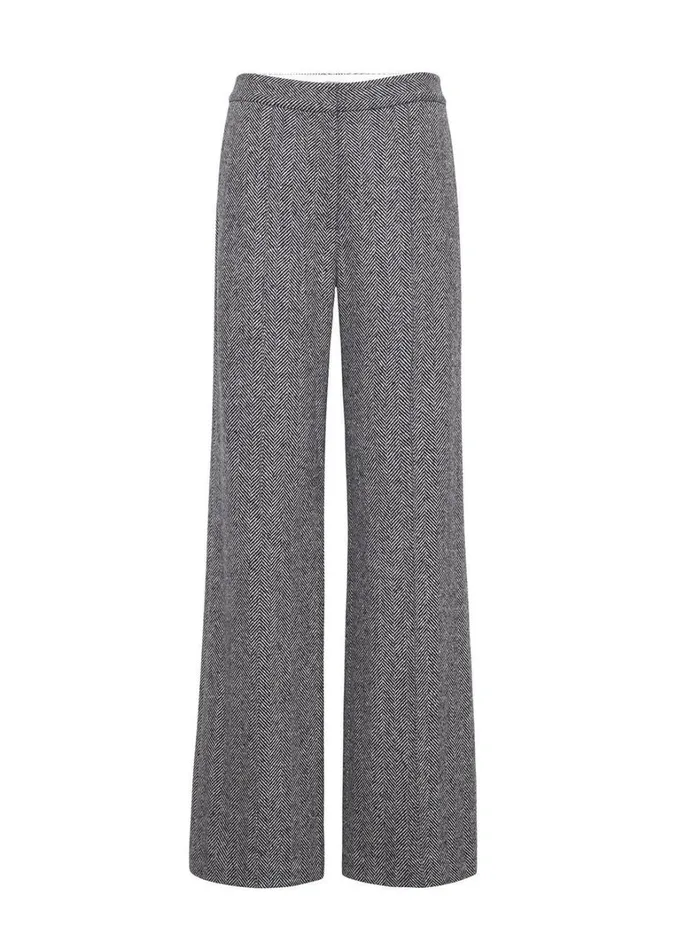 Adam Lippes Full Leg Trouser Blackivory Womens Pants