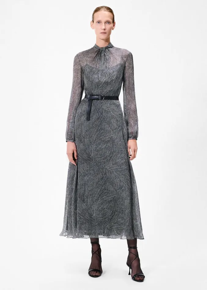 Adam Lippes Lowell Dress Black Multi Womens Dresses