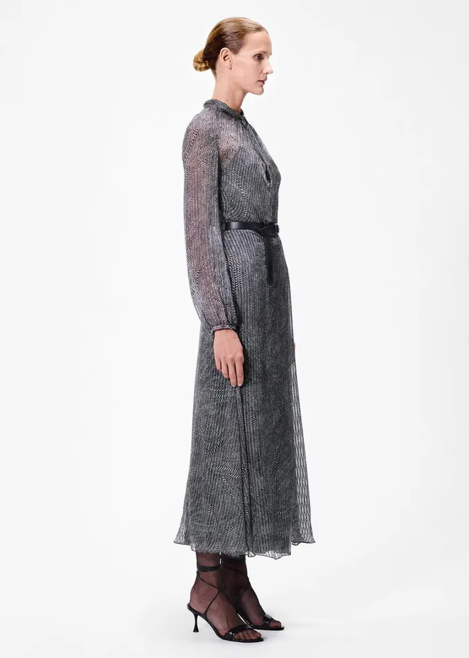 Adam Lippes Lowell Dress Black Multi Womens Dresses