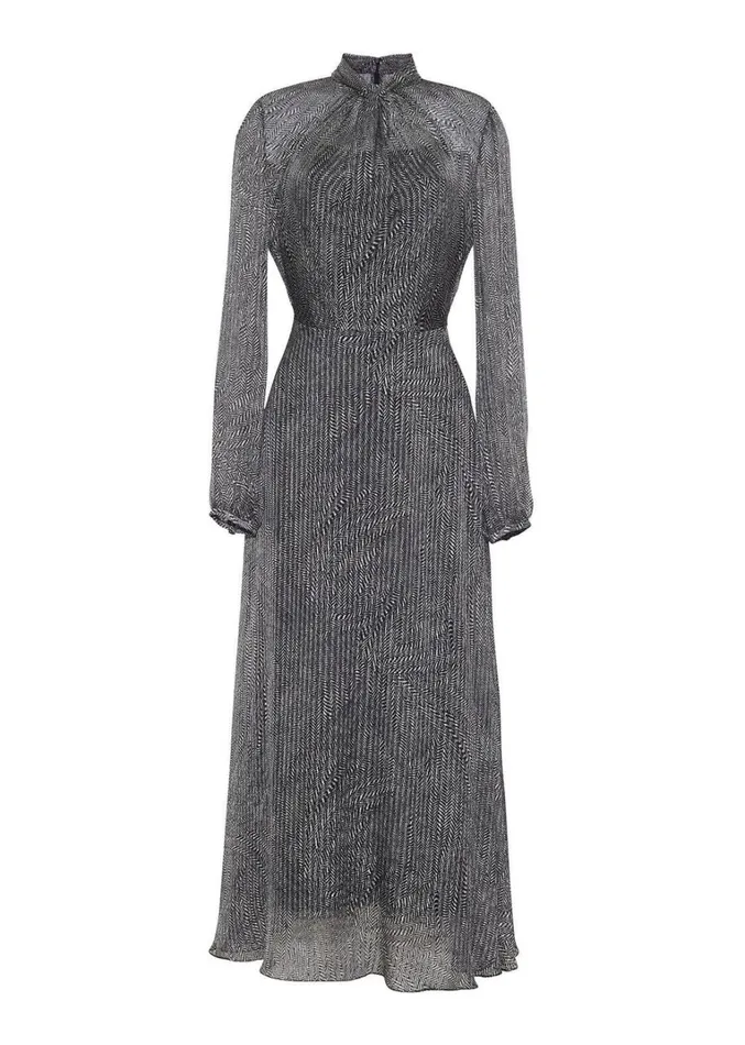 Adam Lippes Lowell Dress Black Multi Womens Dresses