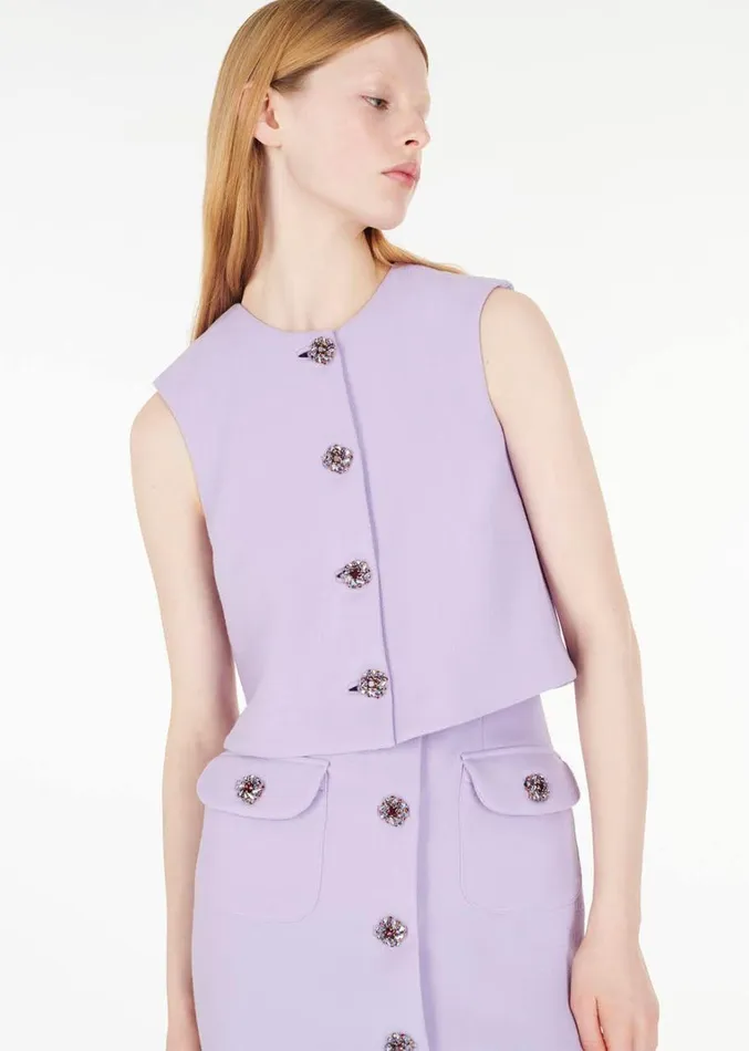 Adam Lippes Remo Top Lavender Womens Tops