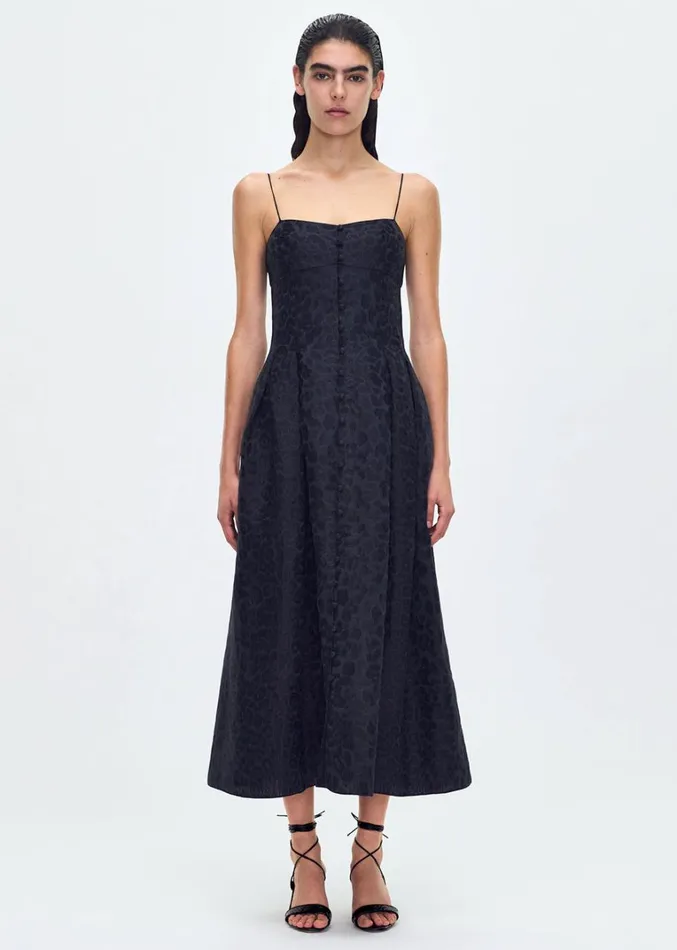 Adam Lippes Rickie Dress Midnight Multi Womens Dresses