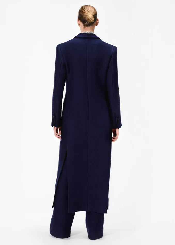 Adam Lippes Samira Coat Navy Womens Coats and Jackets