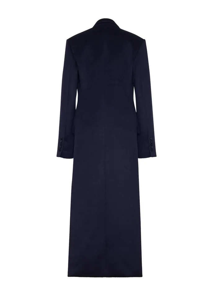 Adam Lippes Samira Coat Navy Womens Coats and Jackets