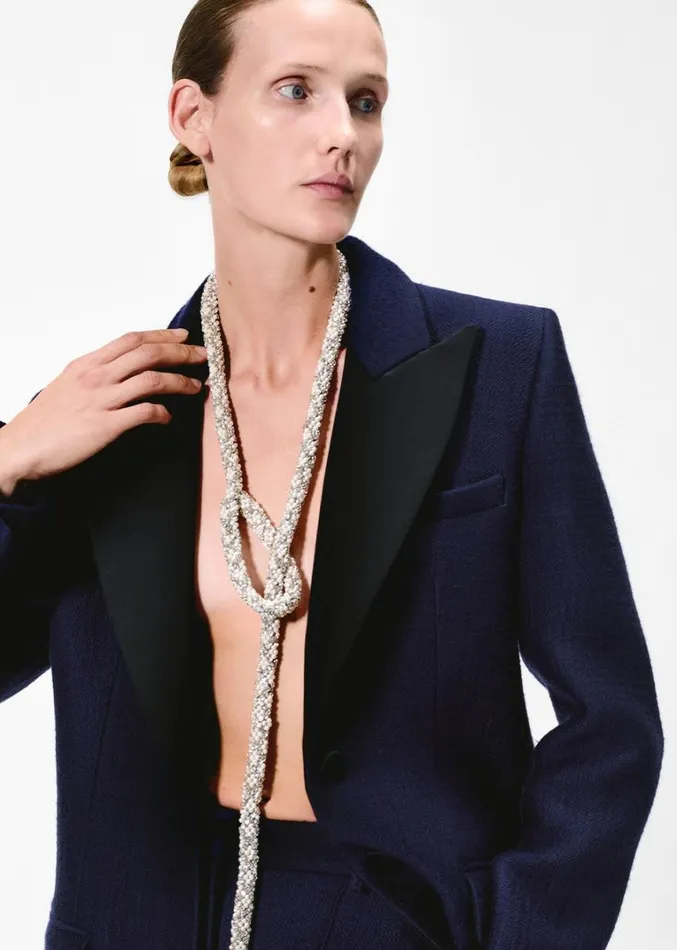 Adam Lippes Samira Coat Navy Womens Coats and Jackets