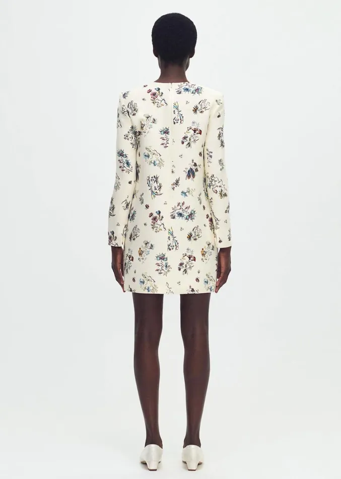 Adam Lippes Tilley Dress Ivory Floral Womens Dresses
