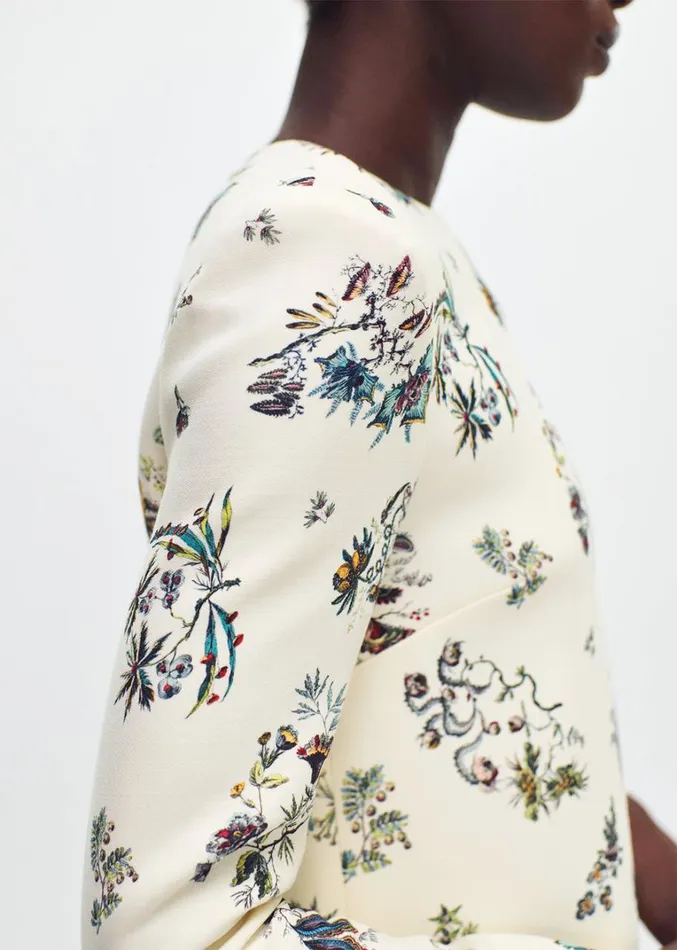 Adam Lippes Tilley Dress Ivory Floral Womens Dresses