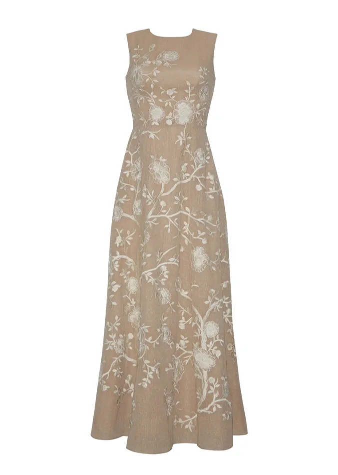 Adam Lippes Vestido Eloise Bordado De Arpleta De Algodn Flores De Pergamino Womens Dresses Adam Lippes Vestido Eloise Bordado De Arpleta De Algodn Flores De Pergamino Womens Dresses