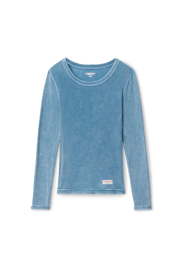 Alexander Wang Bodywear LongSleeve Tee In Ribbed Cotton