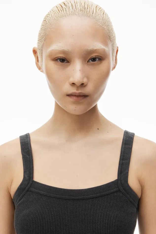 Alexander Wang Bodywear Minidress In WaffleKnit Cotton Stretch