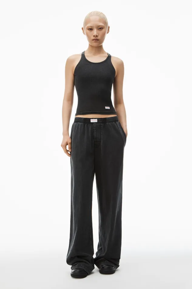 Alexander Wang Bodywear WideLeg Pant In Cotton Jersey