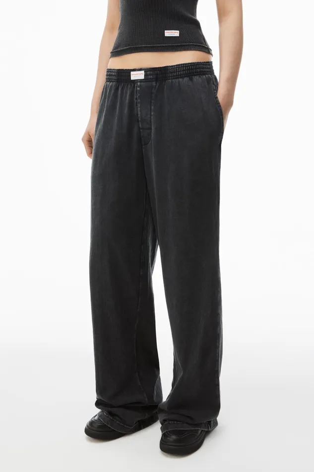 Alexander Wang Bodywear WideLeg Pant In Cotton Jersey