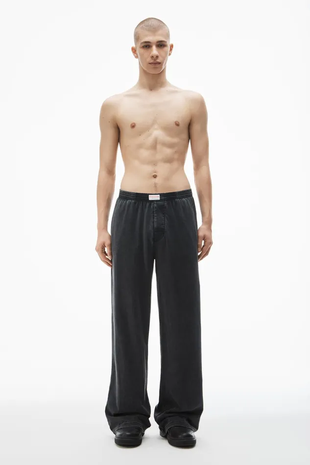 Alexander Wang Bodywear WideLeg Pant In Cotton Jersey