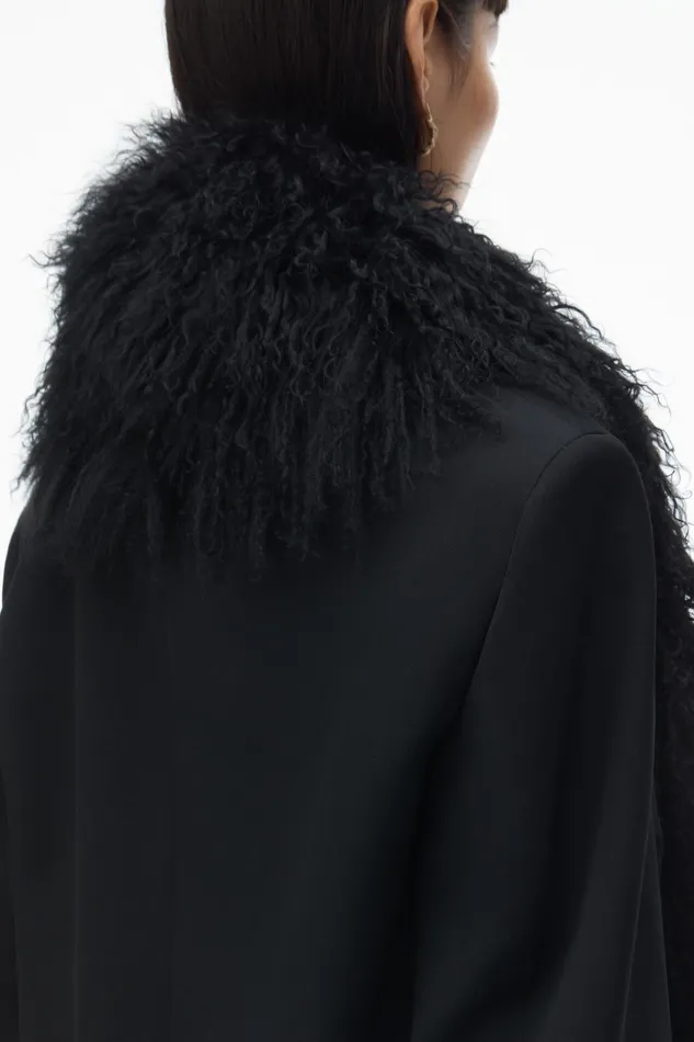 Alexander Wang Jackets Cropped Blazer With Mongolian Fur 8211 Women
